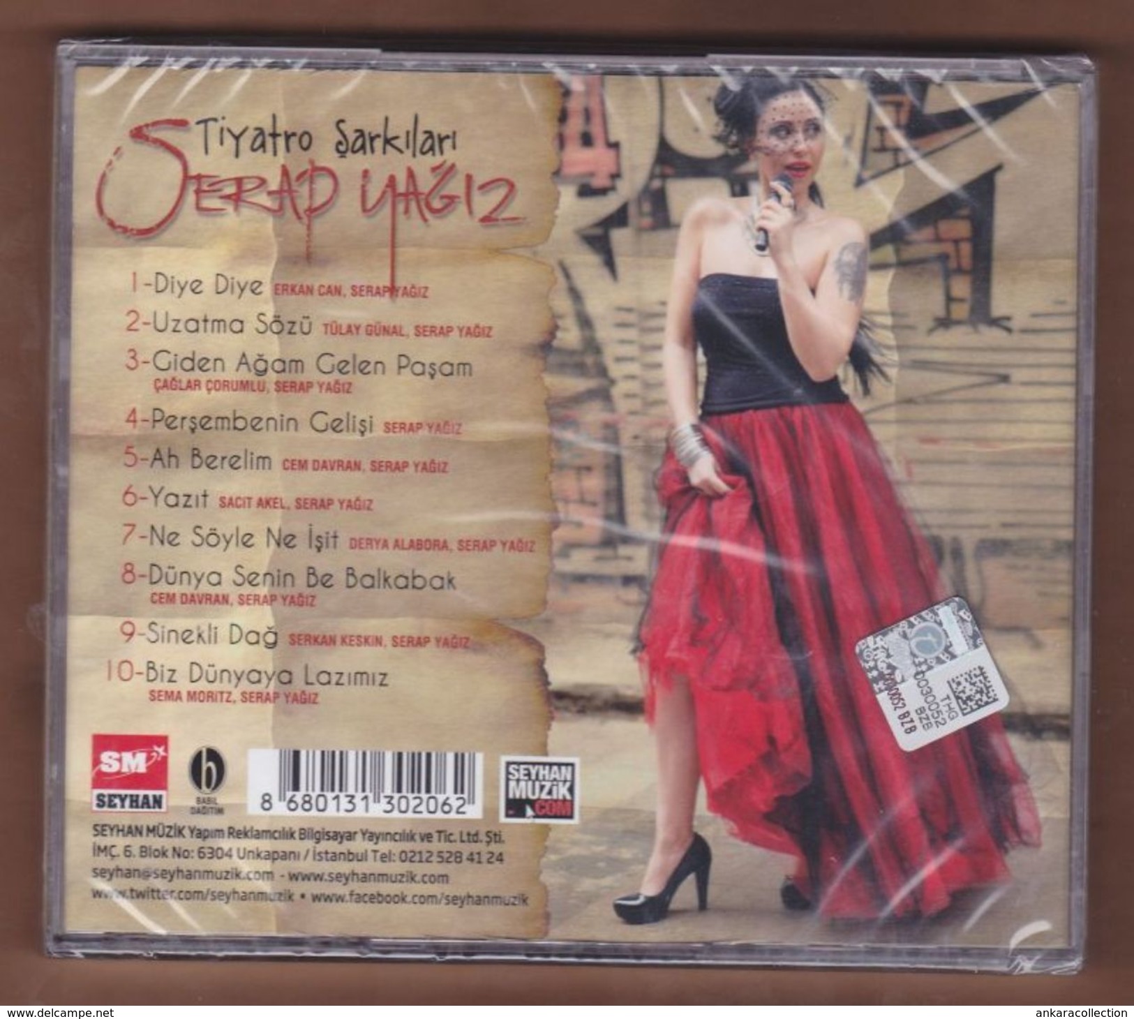 AC -  Serap Yağız Tiyatro şarkıları BRAND NEW TURKISH MUSIC CD - Música Del Mundo