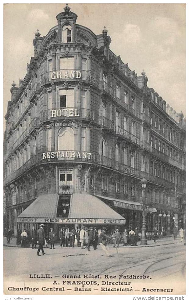 Lille      59          Grand Hôtel Rue Faidherbe        (voir Scan) - Lille