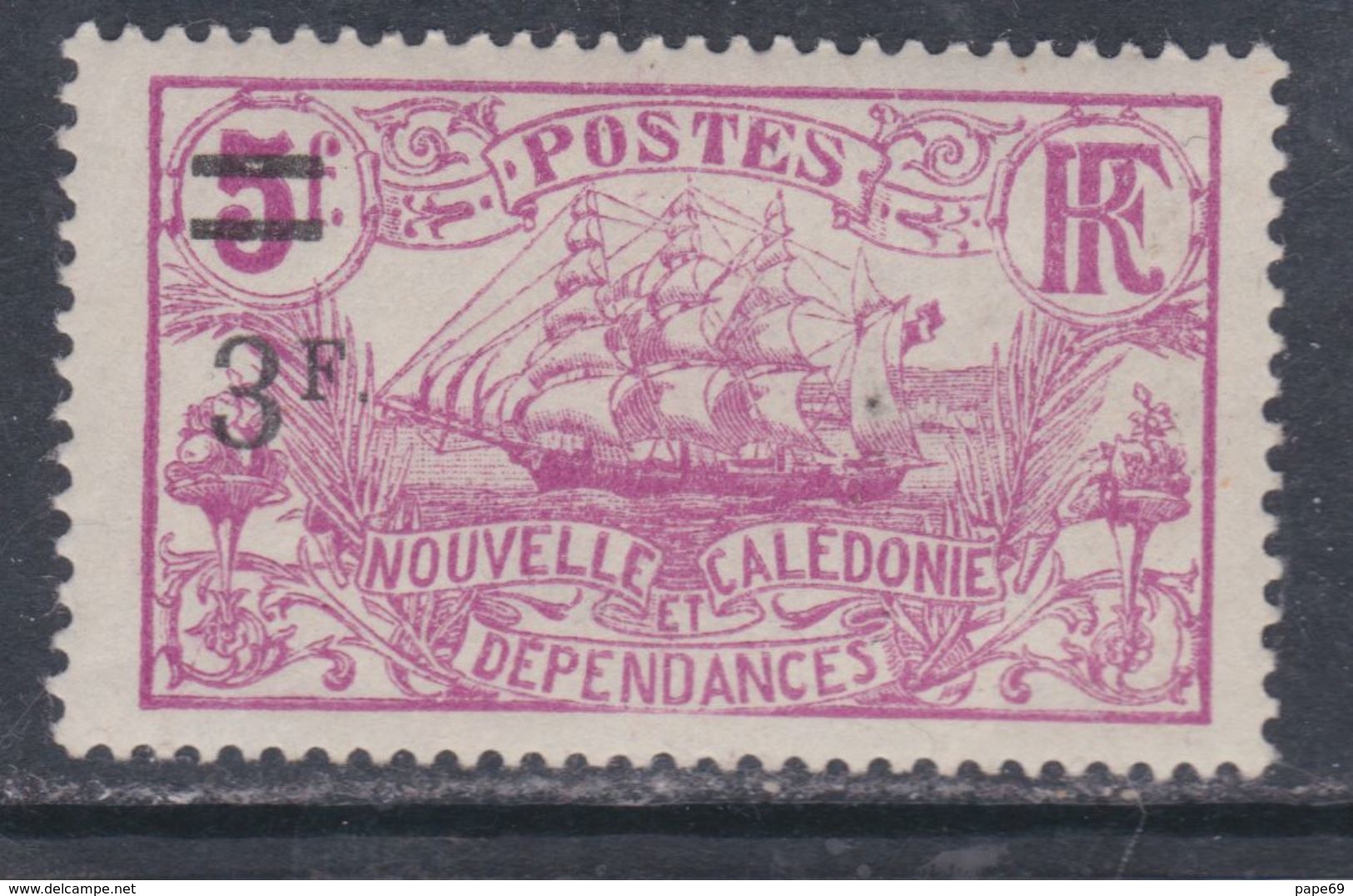 Nlle Calédonie N° 136 X Partie De Série : 3 F. Sur 5 F. Trace De Charnière Sinon TB - Unused Stamps
