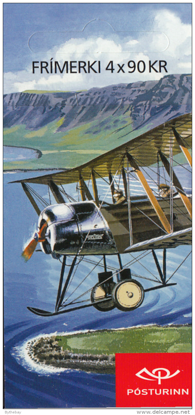 Iceland 2009 Booklet Of 4 Scott #1163c Avro 504K, Waco ZKS-7 Civil Aviation - Markenheftchen