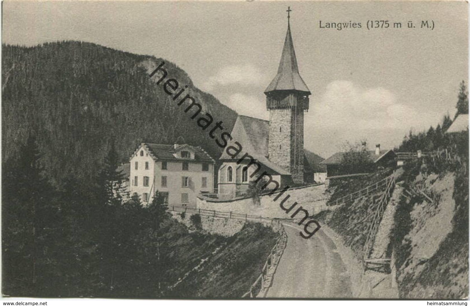 Schweiz - Langwies - Verlag Mattli-Trepp Gasthaus Und Handlung - Rückseite Beschrieben - Langwies