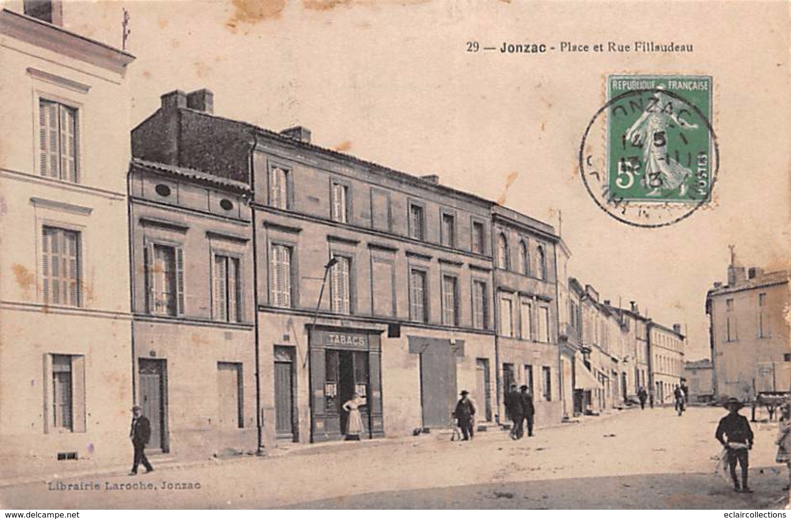 Jonzac     17         Place Et Rue Fillaudeau                          Voir Scan) - Jonzac