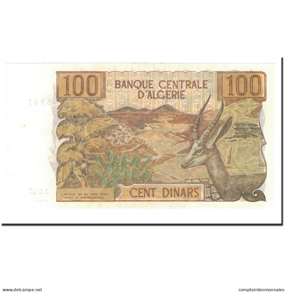 Billet, Algeria, 100 Dinars, 1970, 1970-11-01, KM:128a, NEUF - Algerije