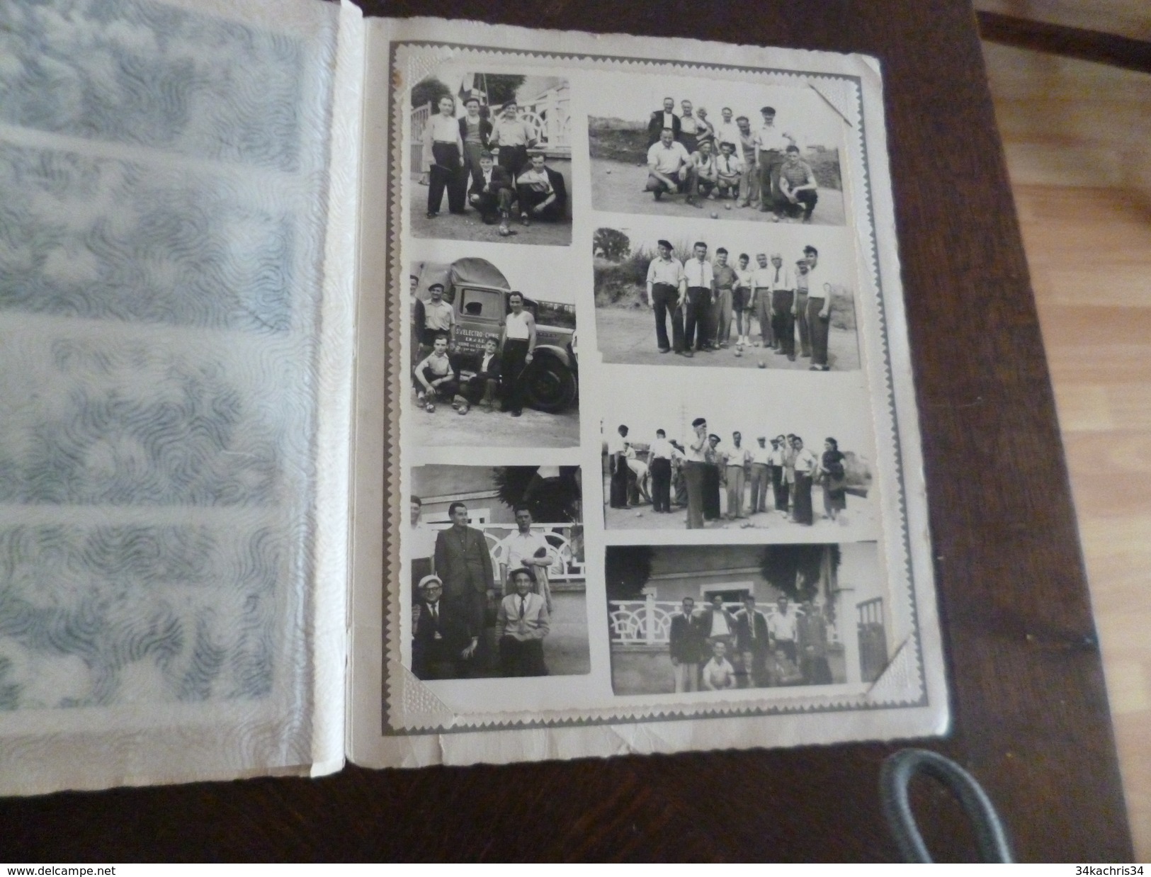 Boules Pétanque Championnat Bouliste Inter Usines Société Électrochimie Pierre Bénite 8/07/1951 Album 5 photos montage