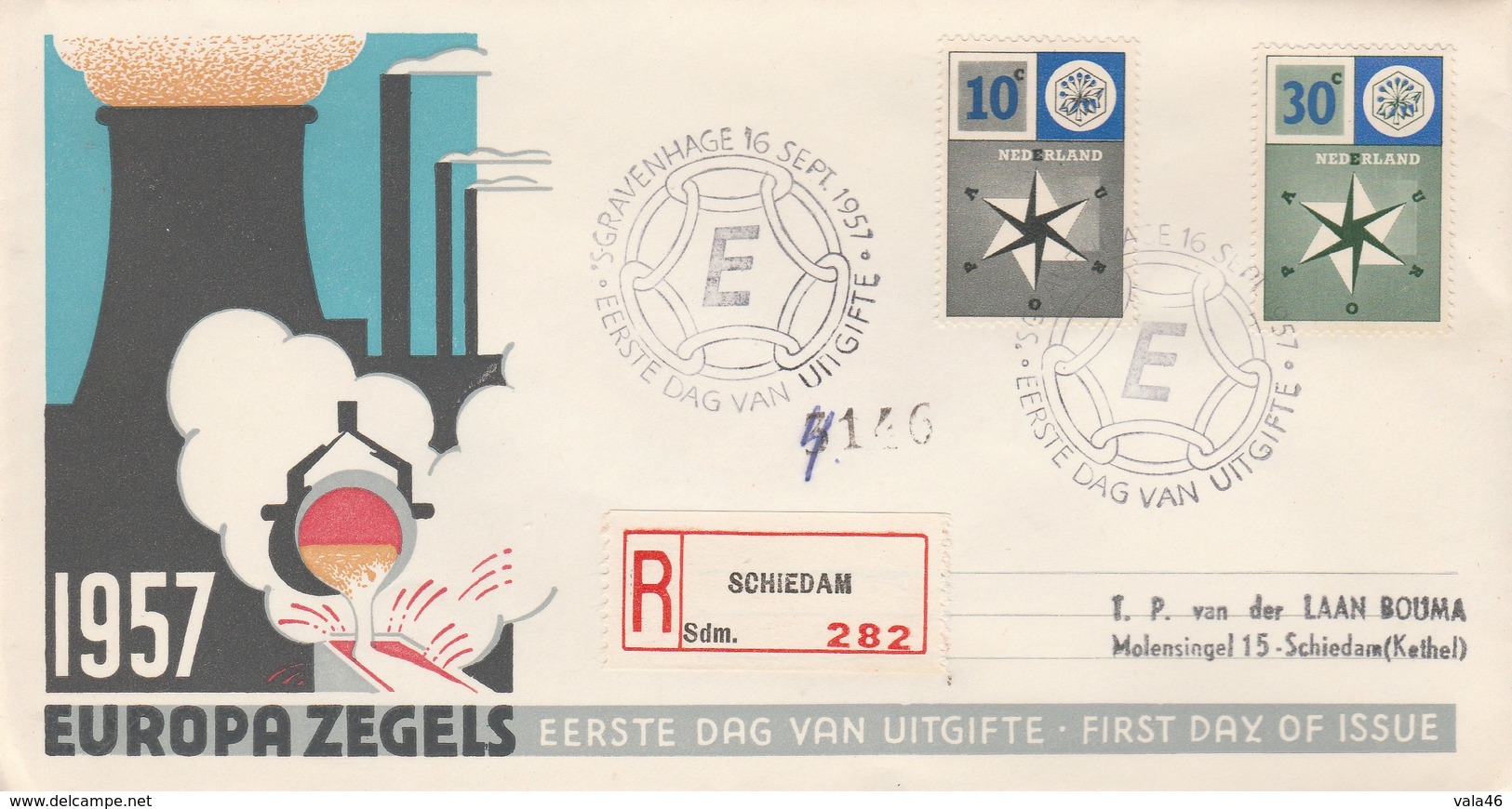 EUROPA  PAYS  BAS    N° 678/679 ANNEE  1957 - 1957