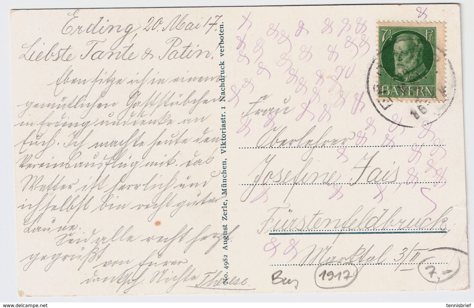 1917, " Erding " ,   A139 - Erding