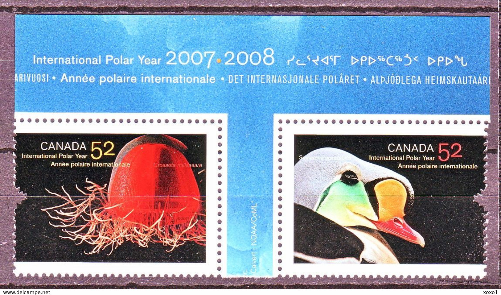 Canada 2007 MiNr. 2391 - 2392  Kanada BIRDS MARINE LIFE POLAR YEAR Gatter 2v  MNH**  2.40 € - Année Polaire Internationale