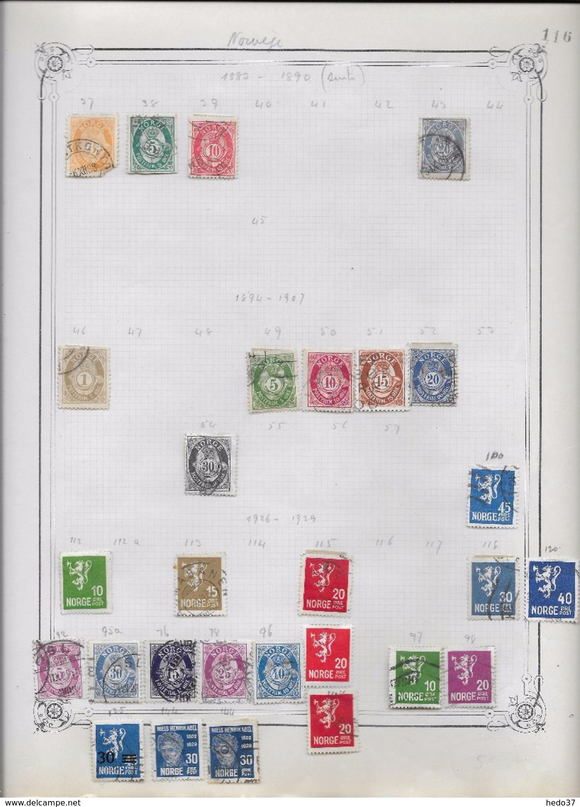 Norvège - Collection Vendue Page Par Page - Timbres Oblitérés / Neufs * - B/TB - Collezioni