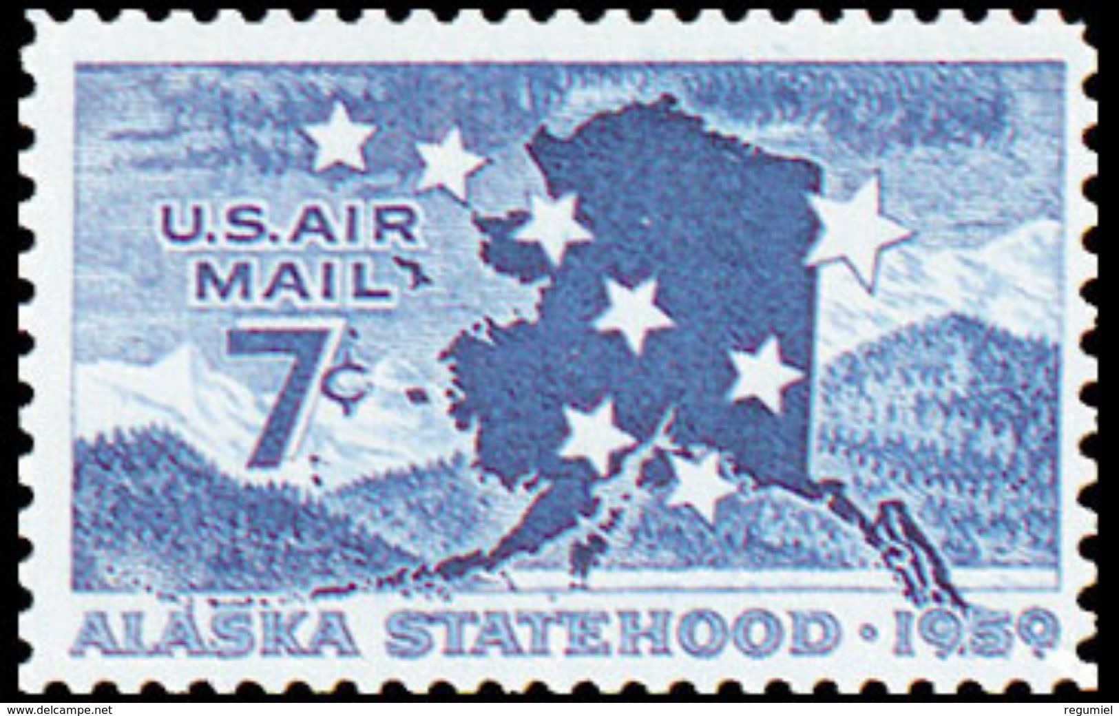 Estados Unidos Aereo 052 ** MNH. 1959 - 1b. 1918-1940 Ungebraucht