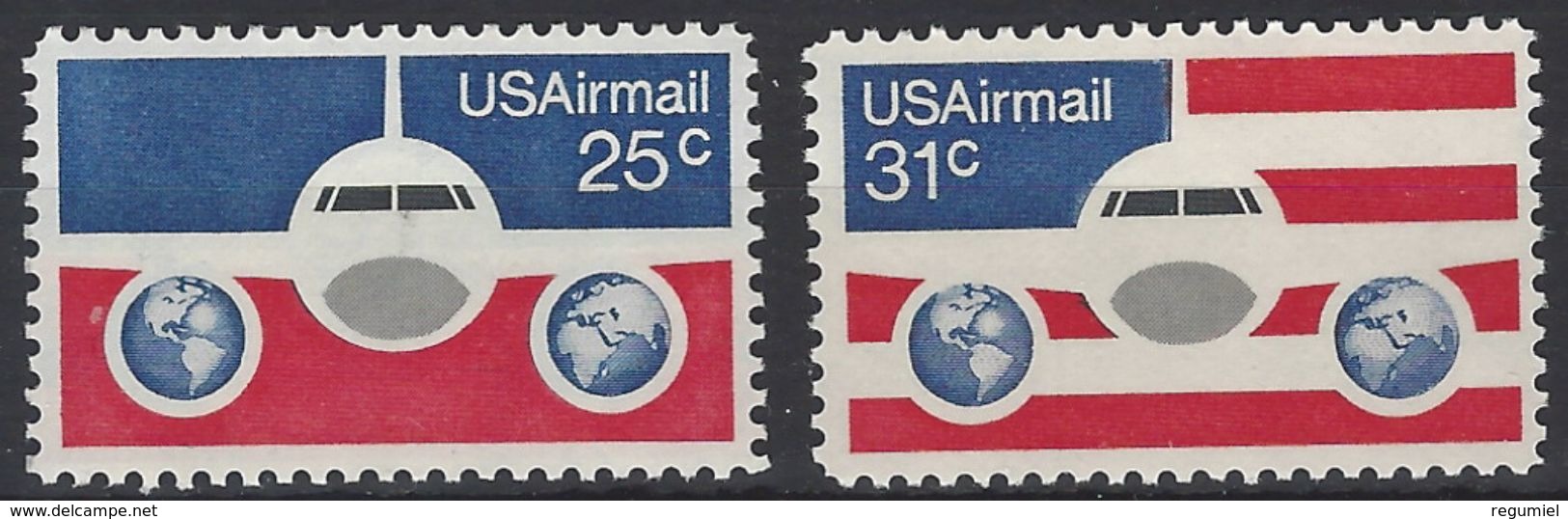 Estados Unidos Aereo 083/84 ** MNH. 1976 - 1b. 1918-1940 Ungebraucht