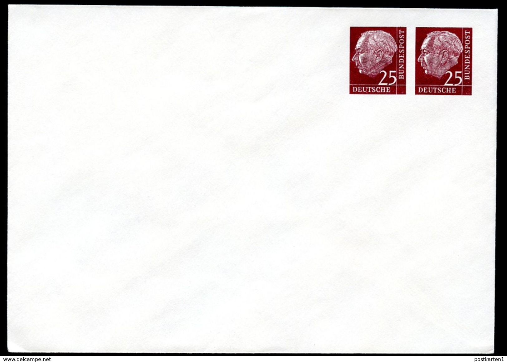 Bund PU12 A1/001a Privat-Umschlag GRAU KARIERT ** 1954  NGK 40,00 € - Privatumschläge - Ungebraucht