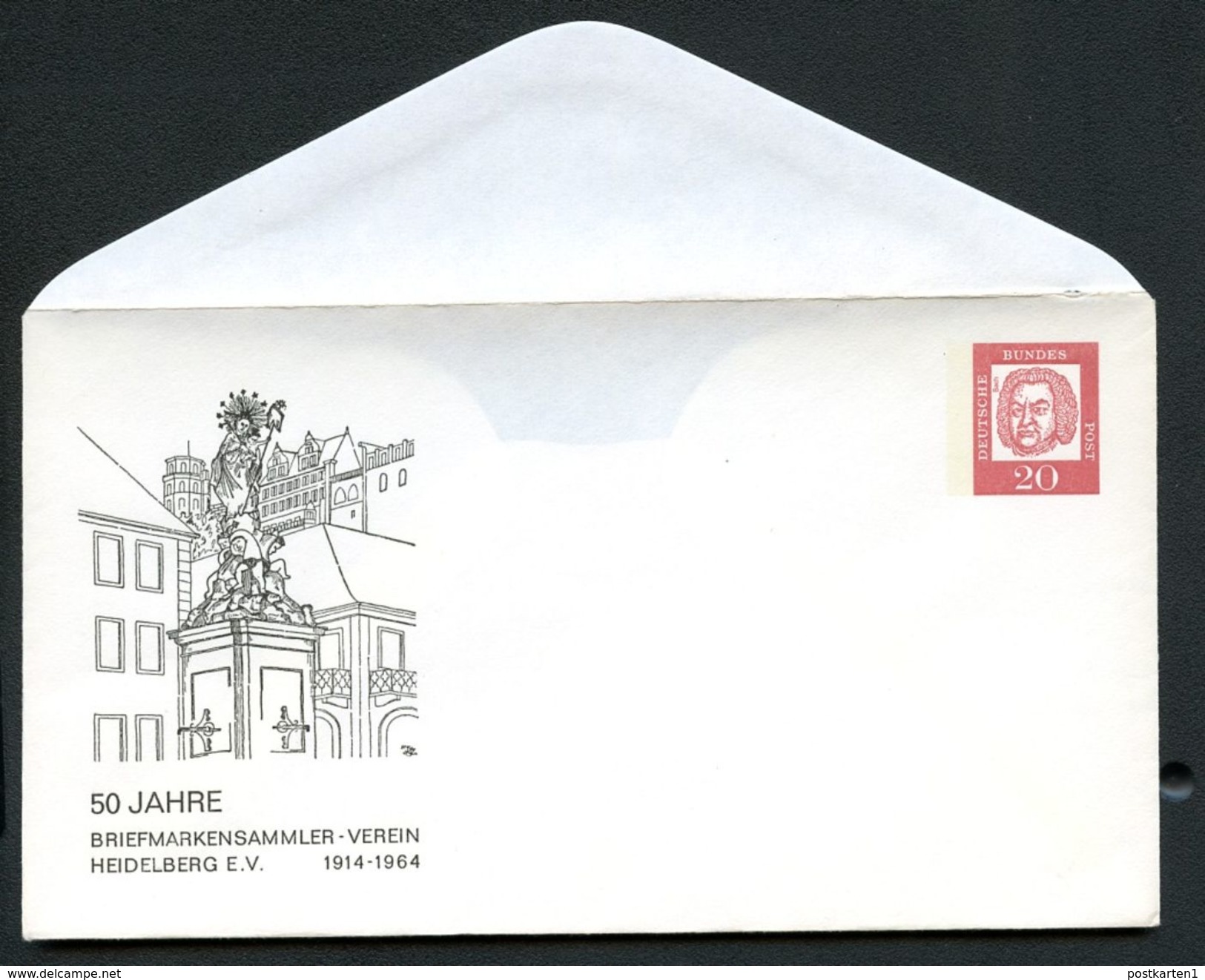 Bund PU21 C2/002 Privat-Umschlag MARIENDENKMAL HEIDELBERG ** 1964  NGK 8,00 € - Privatumschläge - Ungebraucht