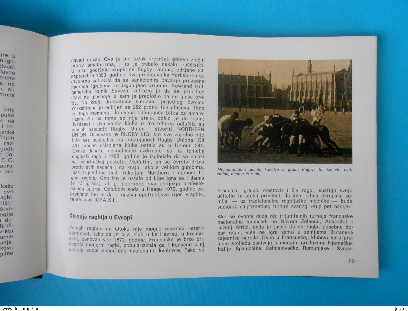 YUGOSLAV RUGBY FEDERATION 1954-1984 ... Official Book ( Monograph ) * Yougoslavie Rugby Association Monographie - Rugby