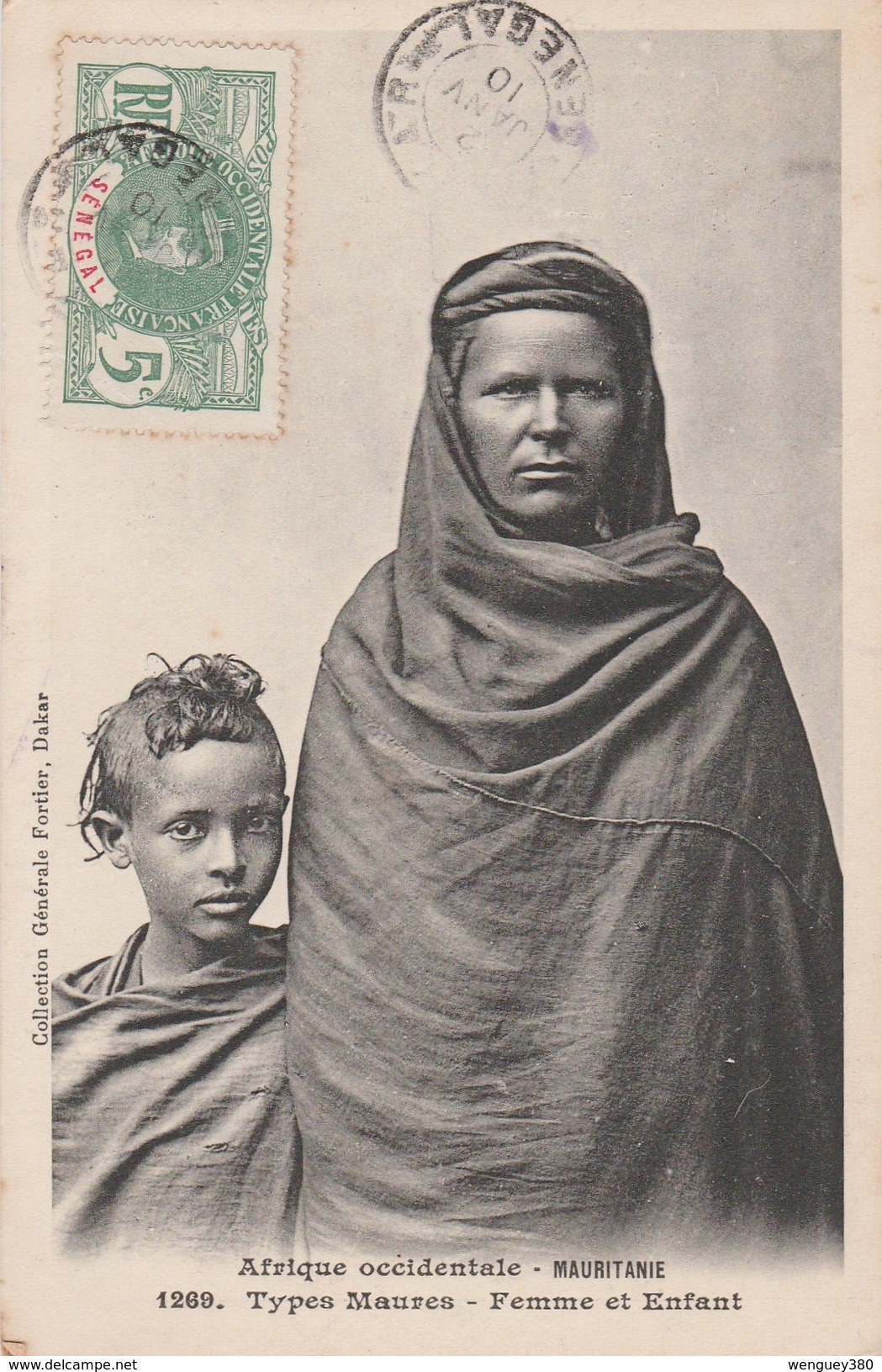 MAURITANIE     Types Maures -Femme Et Enfant   PLAN 1910 - Mauretanien