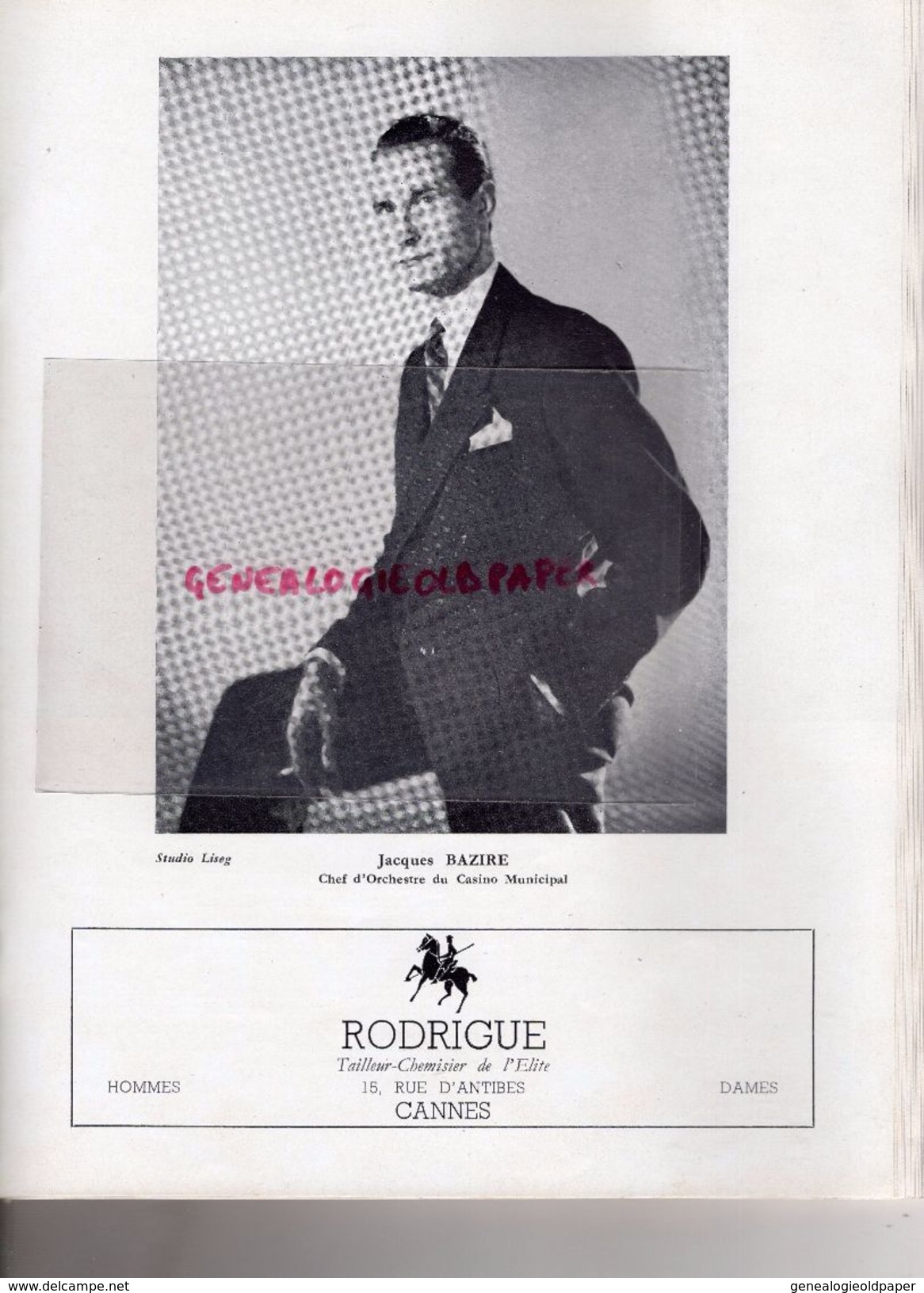 06- CANNES- RARE PROGRAMME CASINO MUNICIPAL--MARCEL HUET-FRENCH LINE-31 DEC.1958-1E JANVIER 1959-MARQUIS CUEVAS-LIFAR-