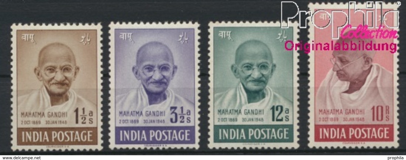 Indien 187-190 (kompl.Ausg.) Mit Falz 1948 Gandhi (8882691 - Unused Stamps