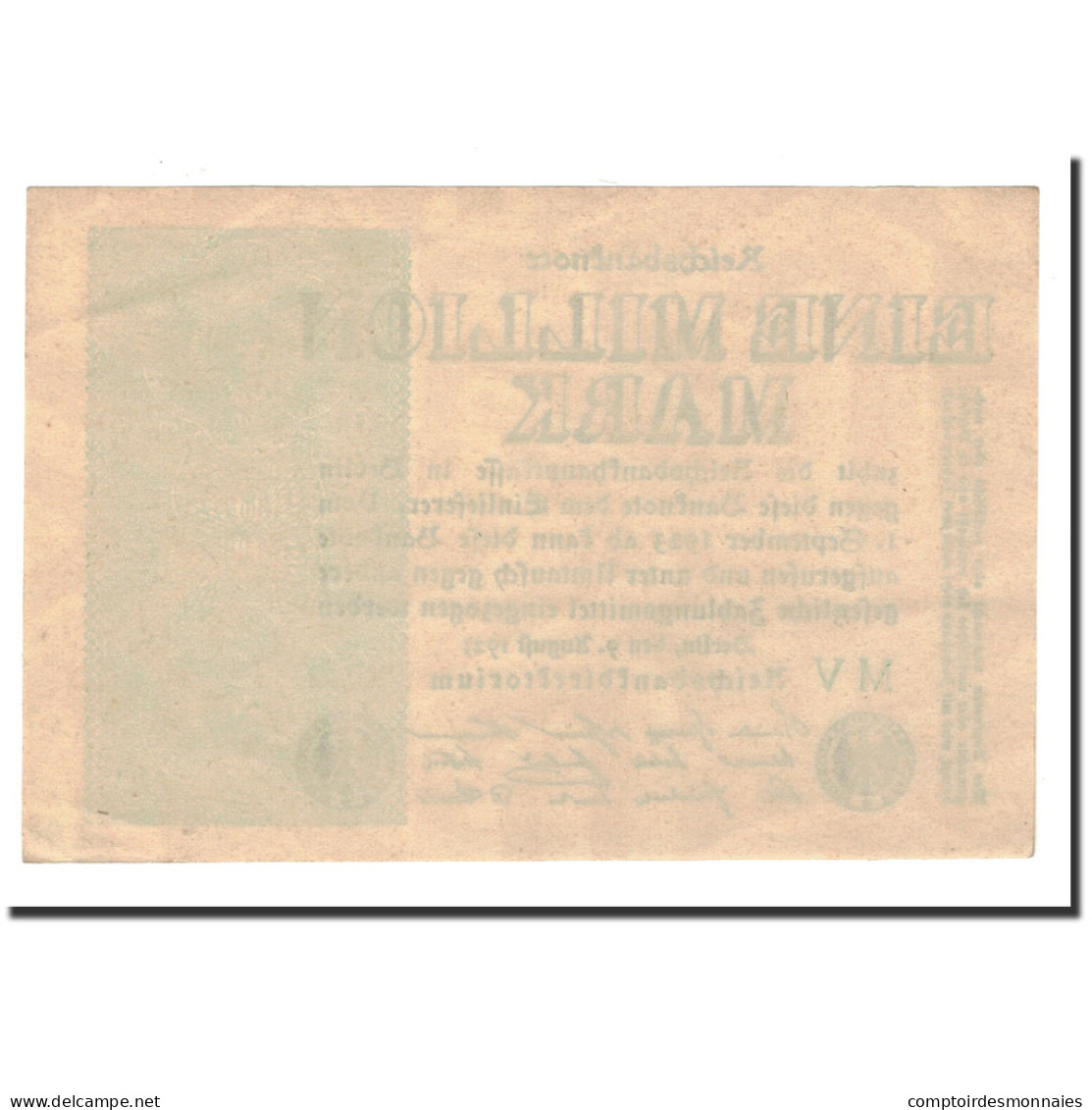 Billet, Allemagne, 1 Million Mark, 1923, 1923-08-09, KM:102a, SPL - 1 Million Mark