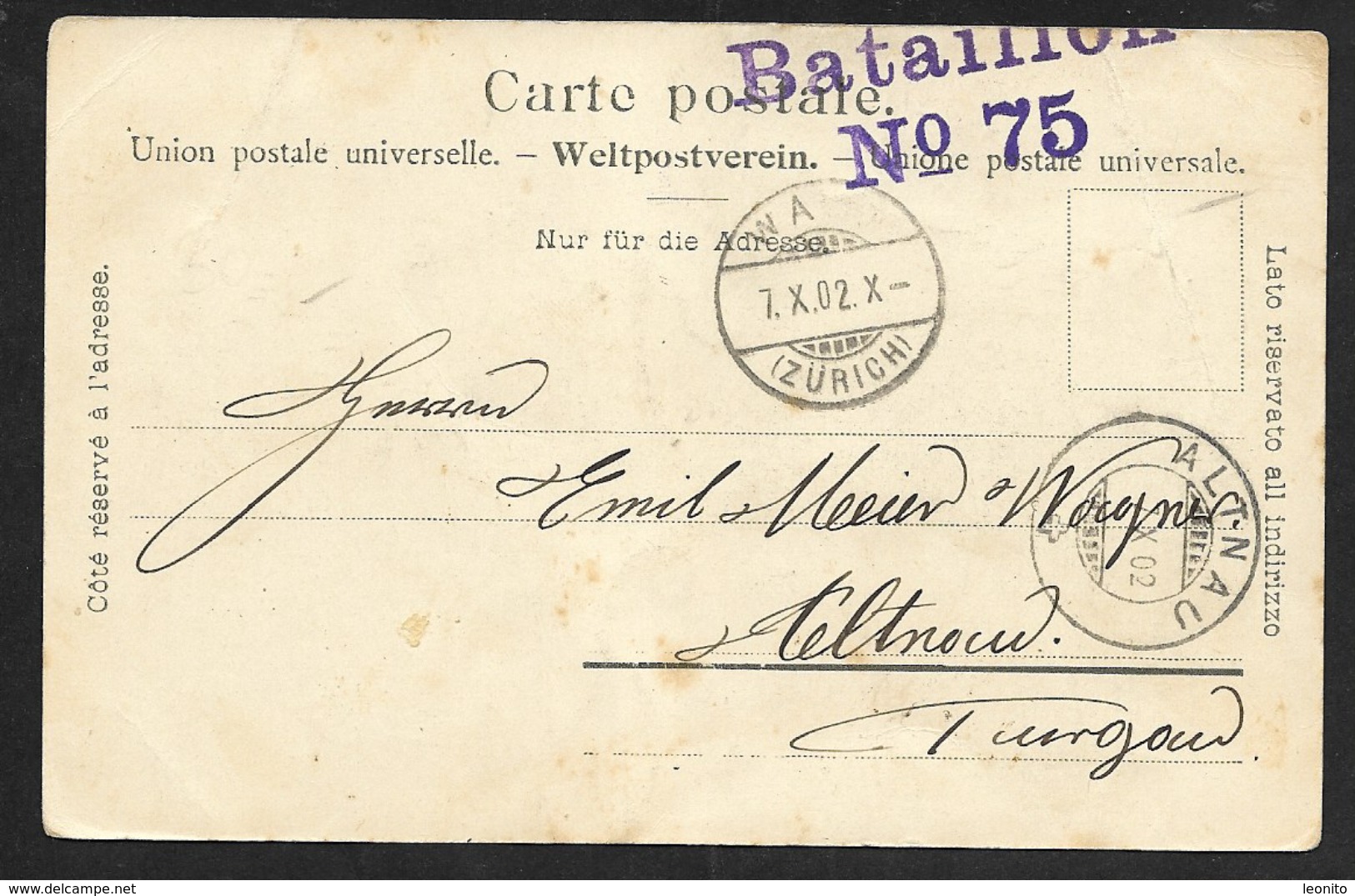 WALD ZH Hinwil Gruss Krankenasyl Feldpost 1902 - Hinwil