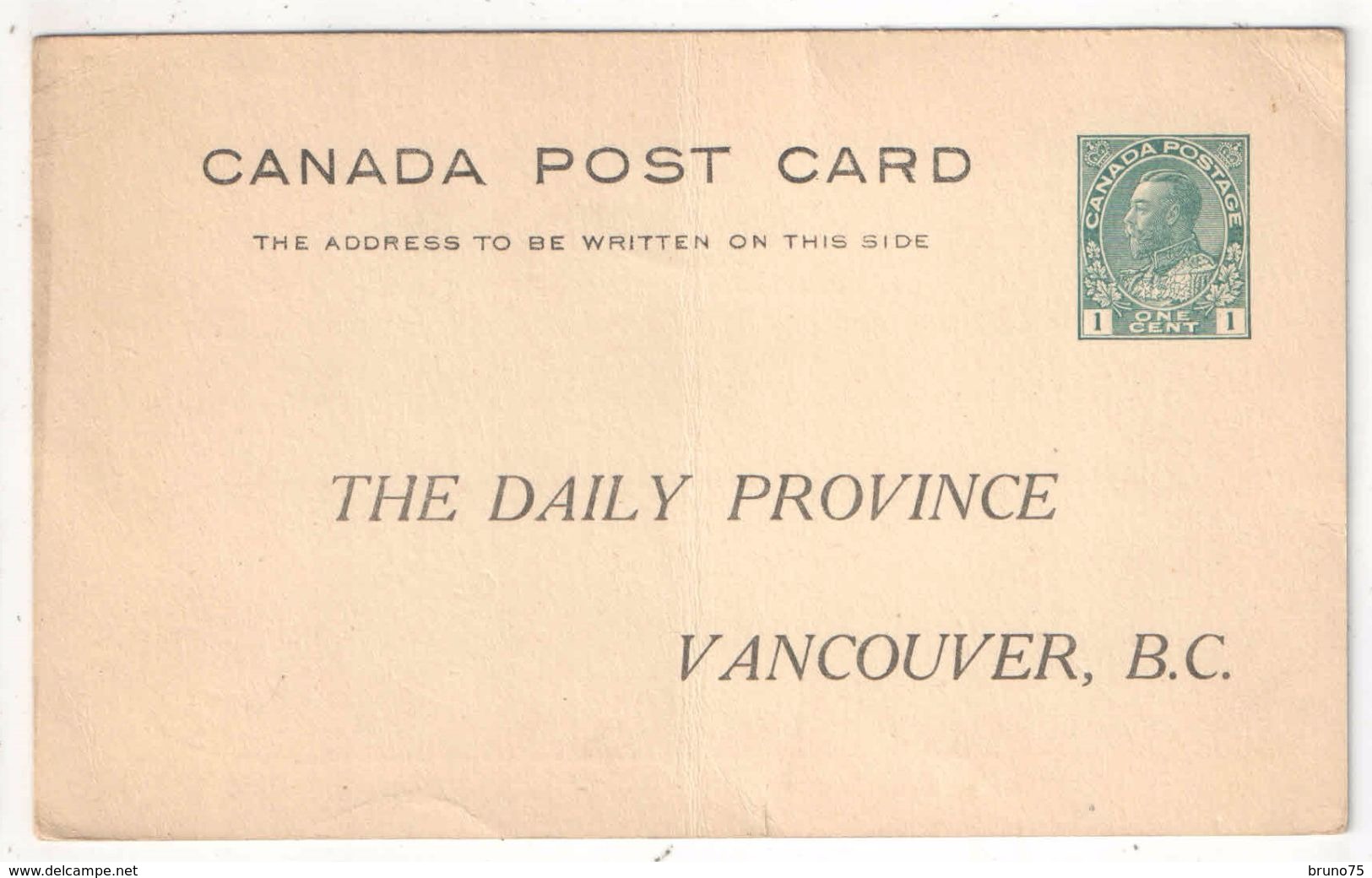 CANADA - Entier Postal - Postal Stationery - Entero Postal - The Daily Province - Vancouver BC - 1903-1954 Rois