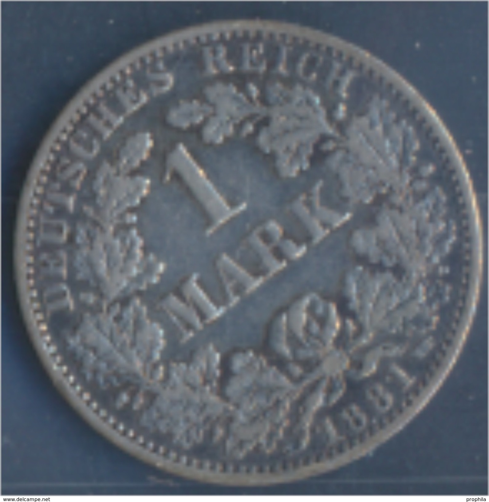 Deutsches Reich Jägernr: 9 1881 A Vorzüglich Silber 1881 1 Mark Kleiner Reichsadler (7849057 - 1 Mark