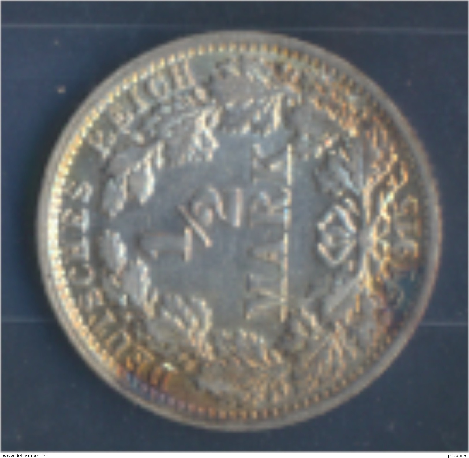 Deutsches Reich Jägernr: 16 1915 F Stgl./unzirkuliert Silber 1915 1/2 Mark Großer Reichsadler Im Eich (7859373 - 1/2 Mark