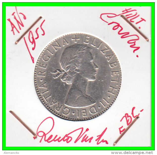 GRAN BRETAÑA  MONEDA DE HALF-CROWN - AÑO 1955