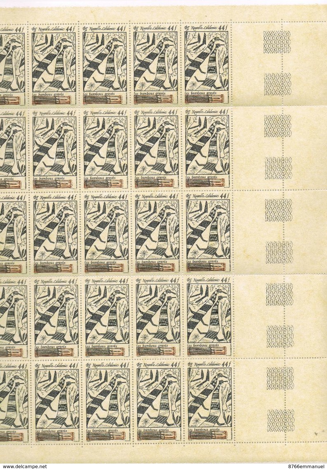 NOUVELLE-CALEDONIE AERIEN N°264 N**  EN FEUILLE COMPLETE DE 25 TIMBRES - Unused Stamps