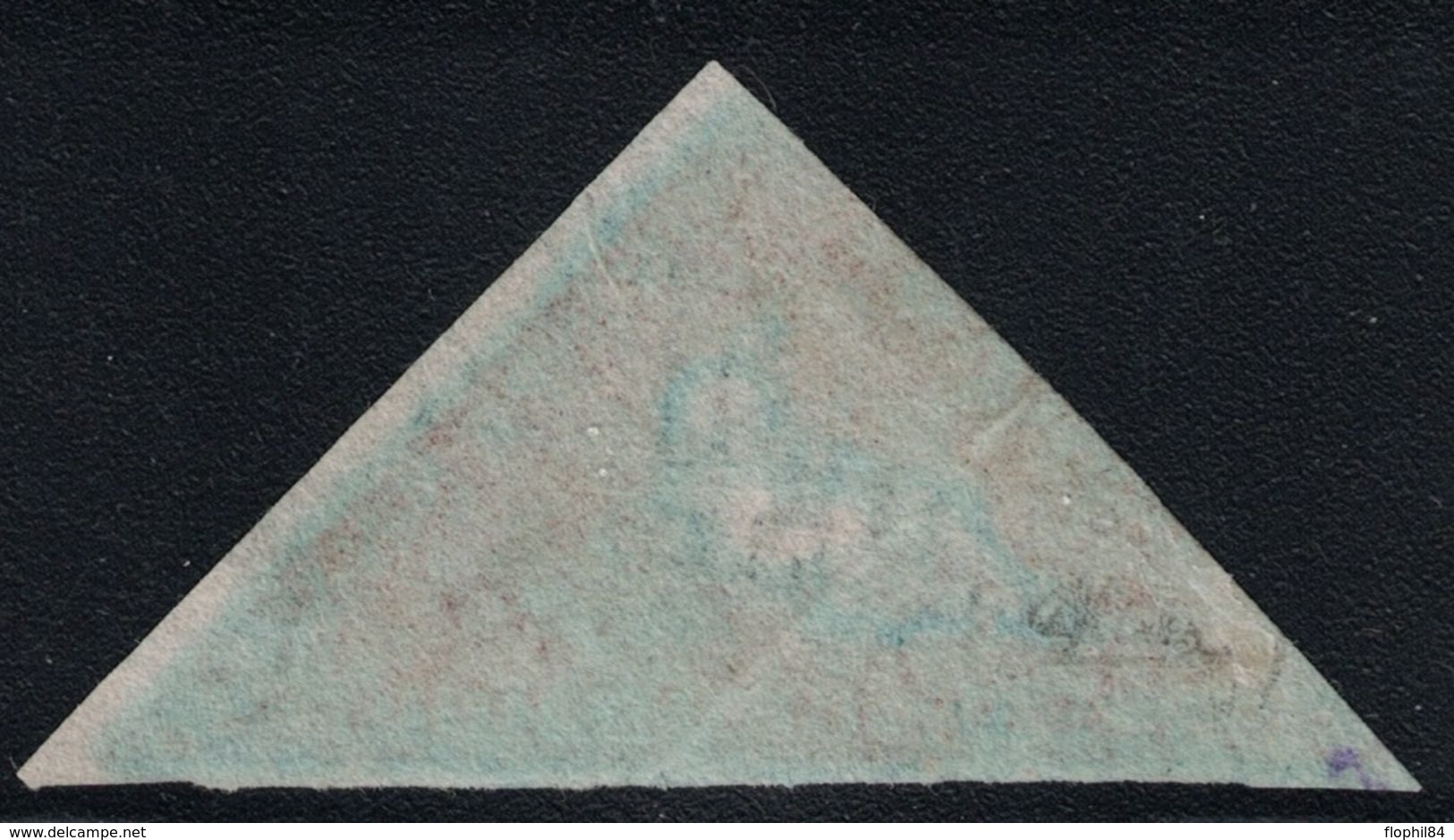 CAP DE BONNE-ESPERANCE - TRIANGULAIRE - N°1 - 1p ROUGE SIGNATURE CALVES - COTE 275€ - TIMBRE COURT D'UN COTE (R). - Cabo De Buena Esperanza (1853-1904)