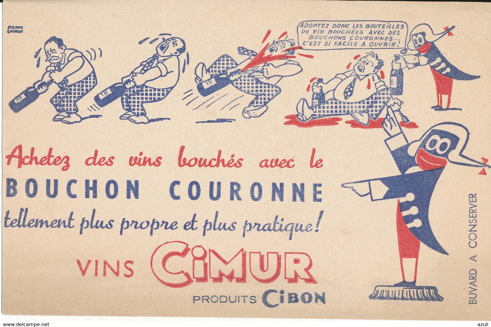 BUVARD -  Vins CIMUR, Bouchon Couronne - V