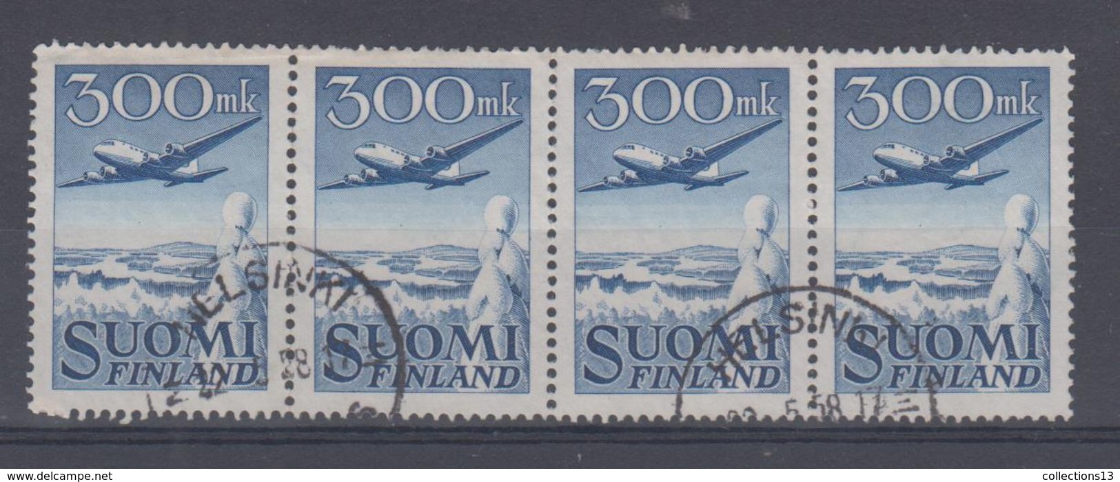 FINLANDE - PA 2 (bande De 4) Obli Cote 54 Euros Depart à 10% - Used Stamps