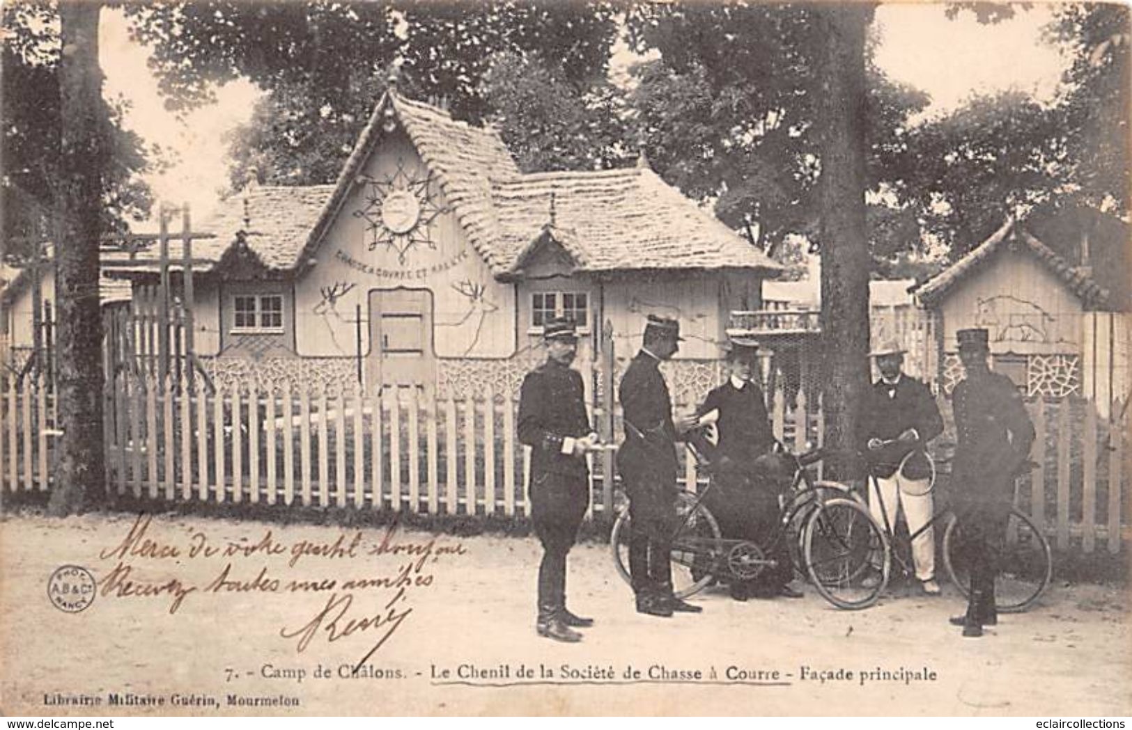 Camps De Chalons       72         Thème Chasse A Courre      Le Chenil De La Société De Chasse    2 Cartes ( Voir Scan) - Camp De Châlons - Mourmelon