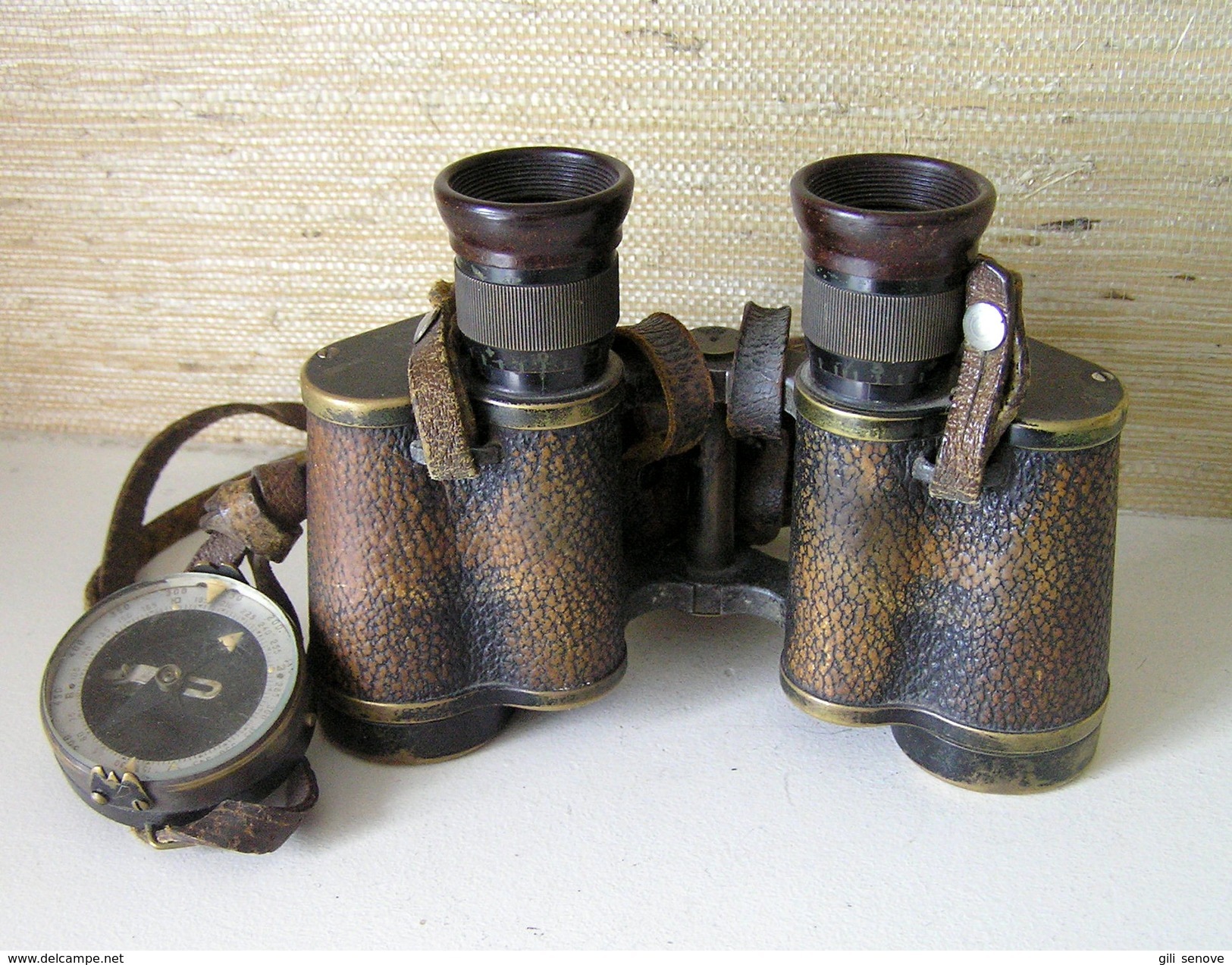 WWII German Binoculars Carl Zeiss Jena Nedinsco Venlo Silvamar 6x30 w/case
