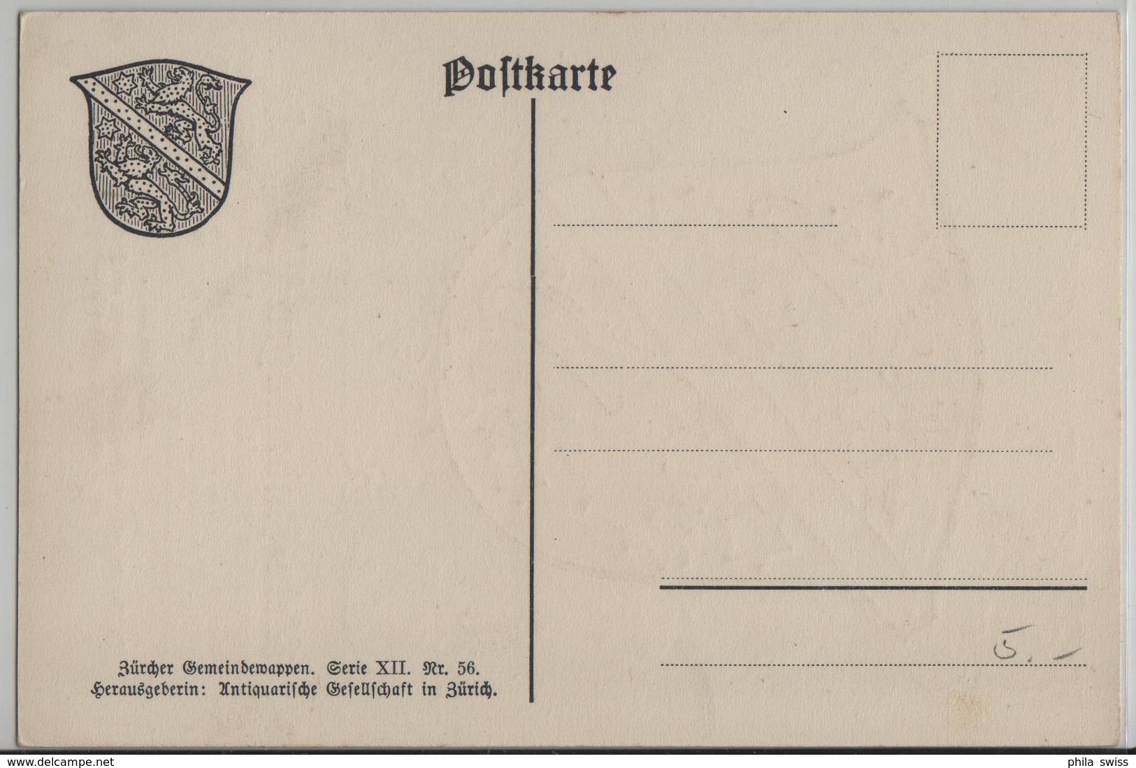 Klein-Andelfingen - Zürcher Gemeinde Wappen No. 56 - Andelfingen