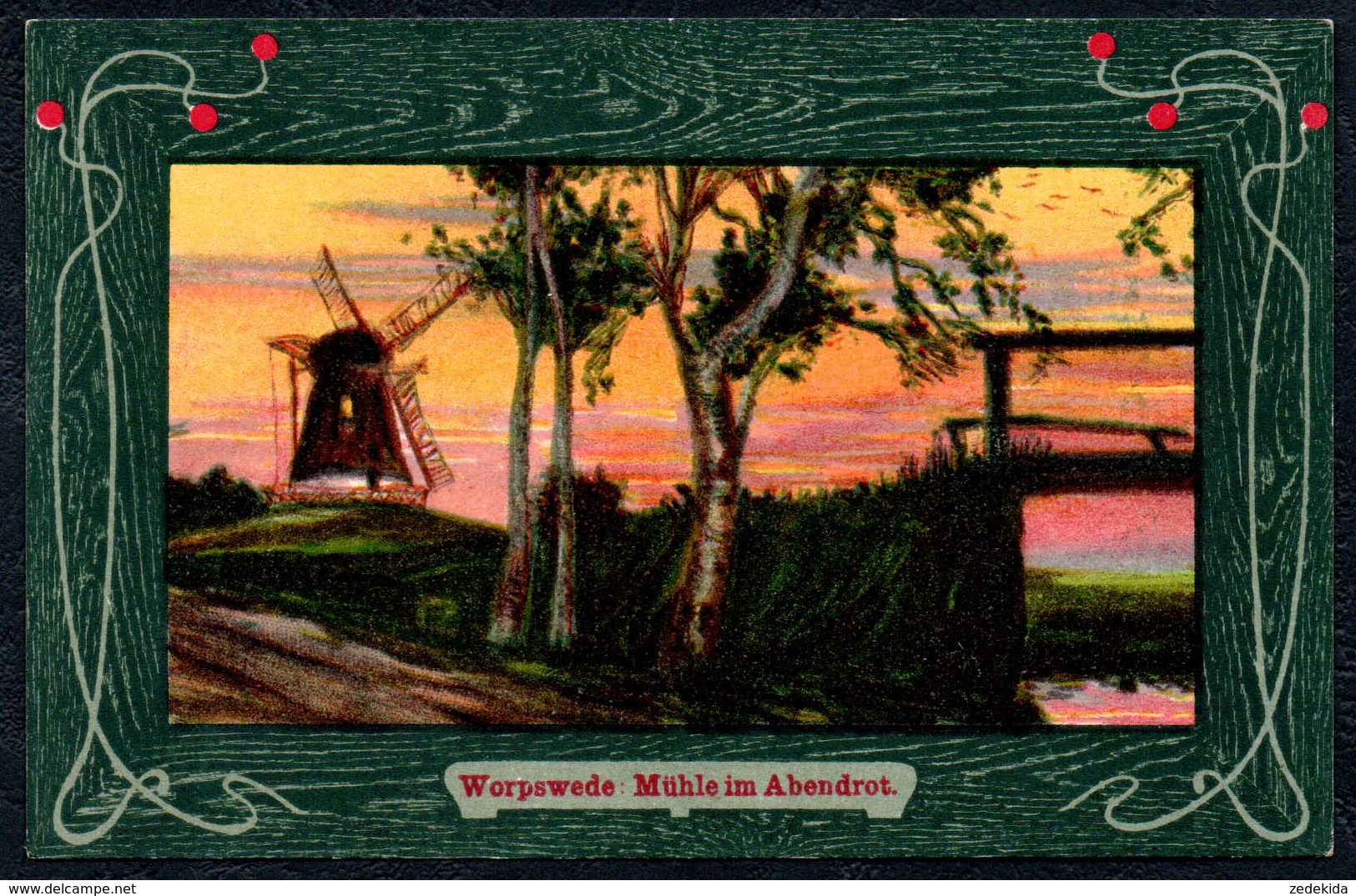 A4835 - Worpswede - Mühle Im Abendrot - KNG 1907 - Worpswede