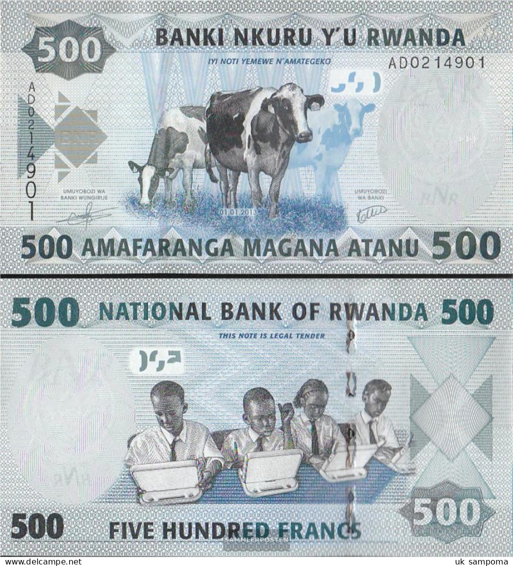 Rwanda Pick-number: 38 Uncirculated 2013 500 Francs - Rwanda