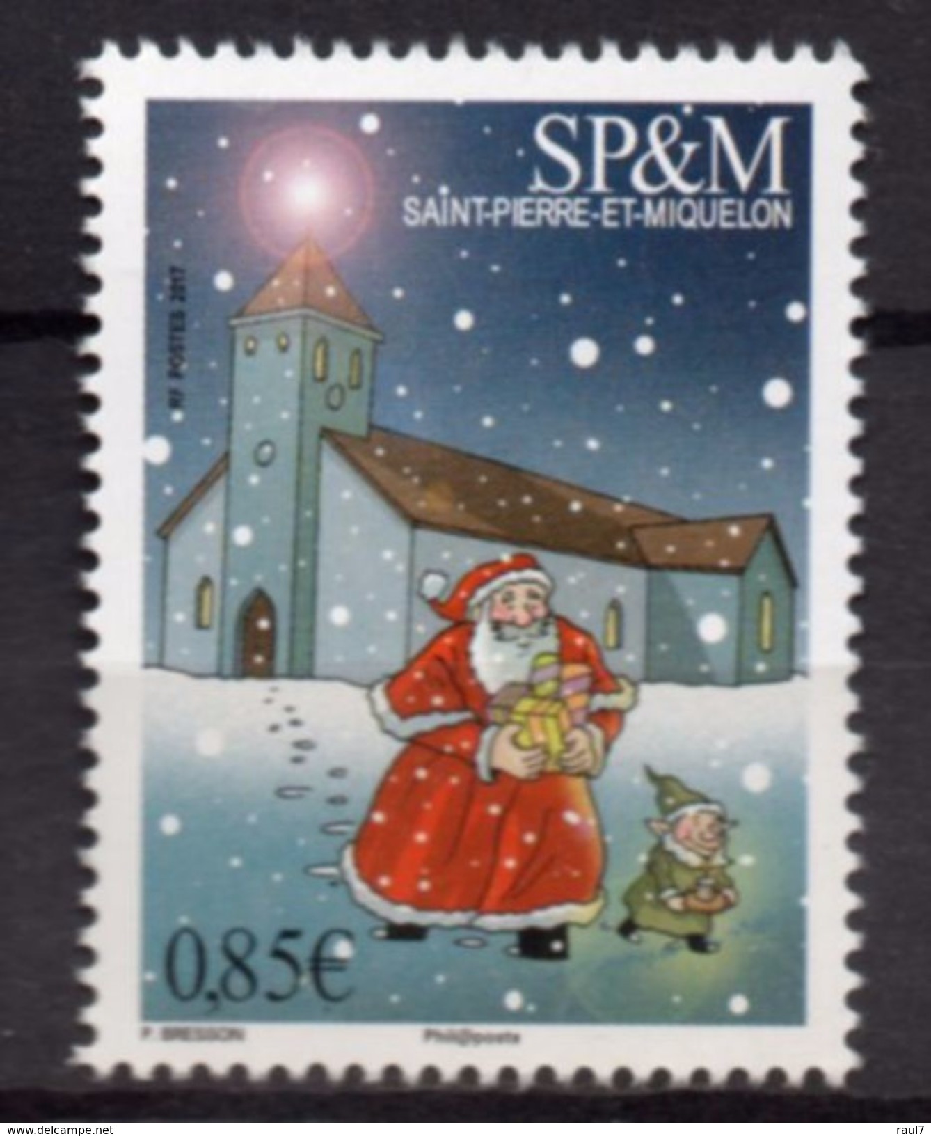 St Pierre Et Miquelon 2017 - Noël 2017, Père Noël - 1 Val Neufs // Mnh - Ungebraucht