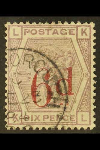 1880-83 6d On 6d Lilac Plate 18, Wmk Imp Crown, SG 162, Very Fine Used With 23rd Dec 1884 Cds. For More Images, Please V - Sonstige & Ohne Zuordnung