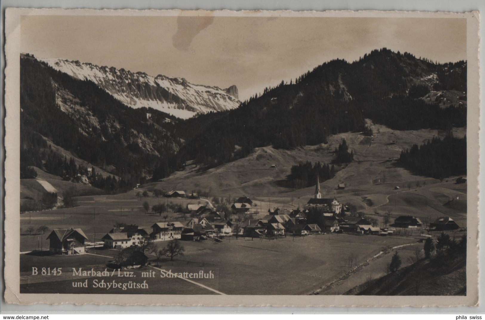 Marbach Mit Schrattenfluh Und Schybegütsch - Photo: Franco-Suisse - Marbach