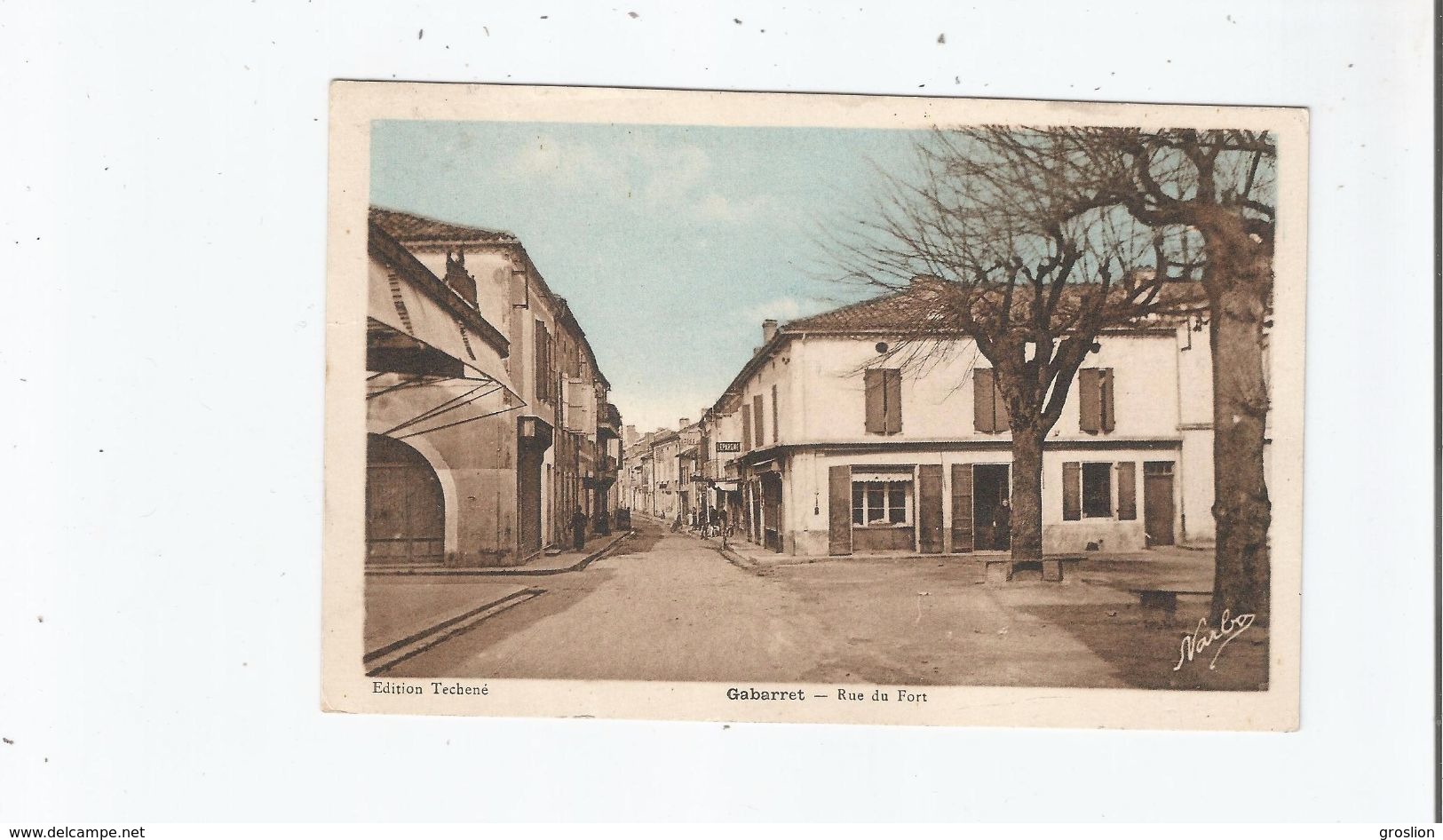 GABARRET 'LANDES) RUE DU FORT (MAGASIN L'EPARGNE) 1942 - Gabarret