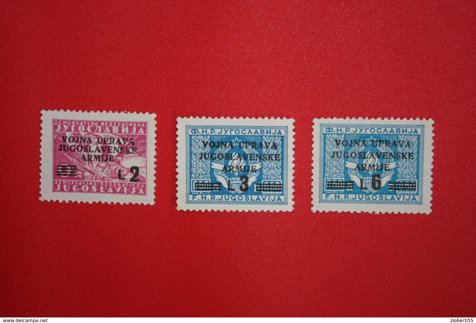 AMMINISTRAZIONE MILITARE  - 3 VALORI  - 1947 - MNH ** - Occup. Iugoslava: Istria