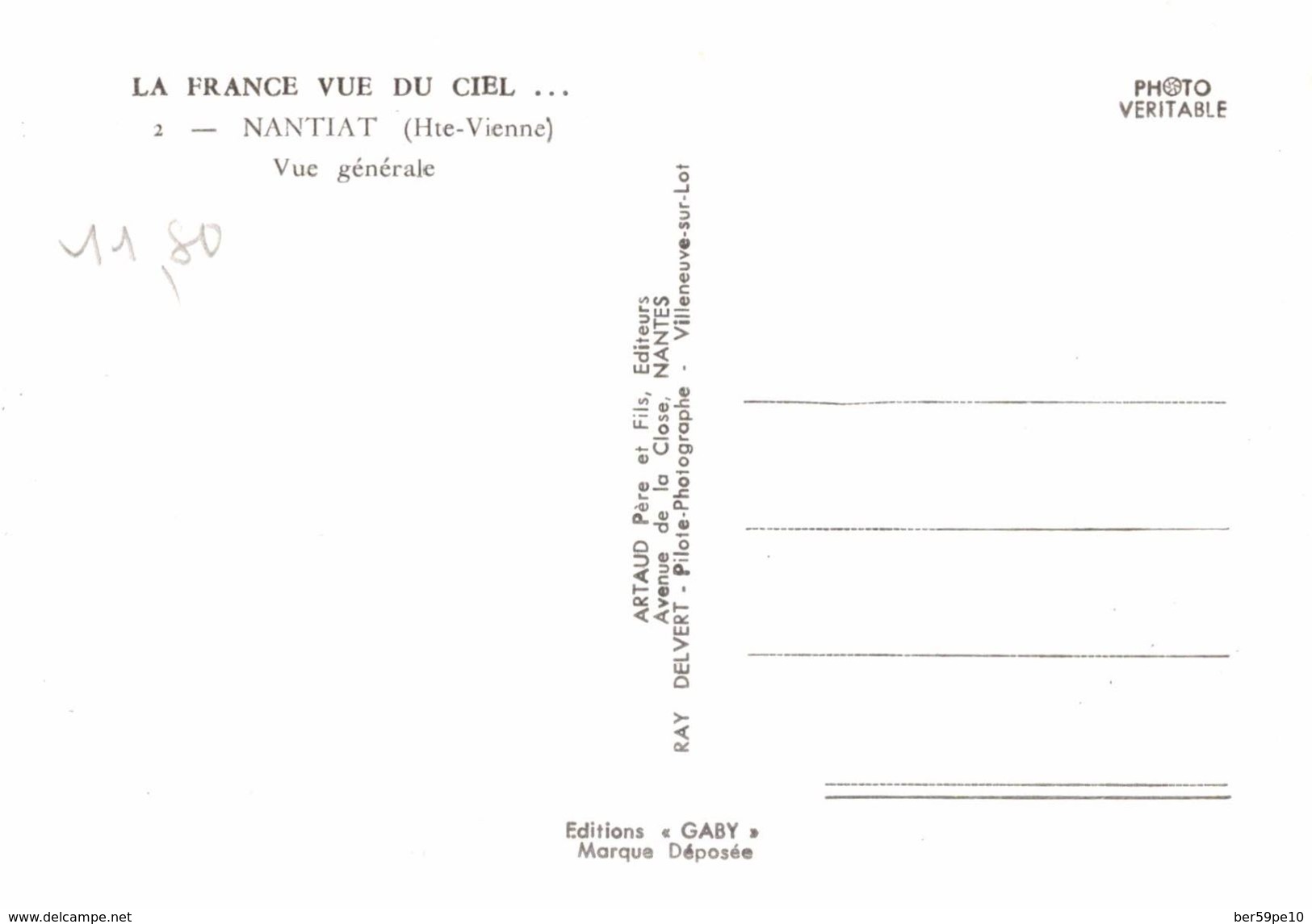 87 LA FRANCE VUE DU CIEL.. NANTIAT VUE GENERALE - Nantiat