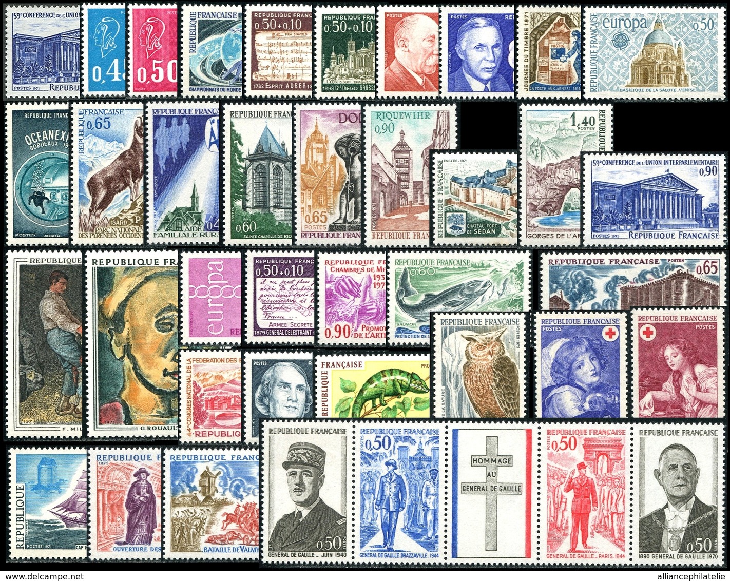 Lot N°7255 France Année Complète 1971 Neuf ** LUXE - 1970-1979