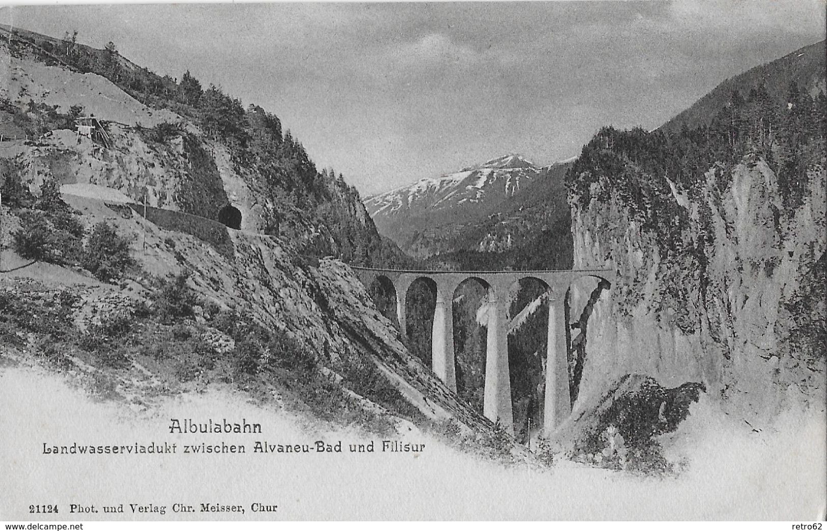 ALBULABAHN - Landwasserviadukt Zwischen Alvaneu-Bad Und Filisur, Ca.1900 - Alvaneu