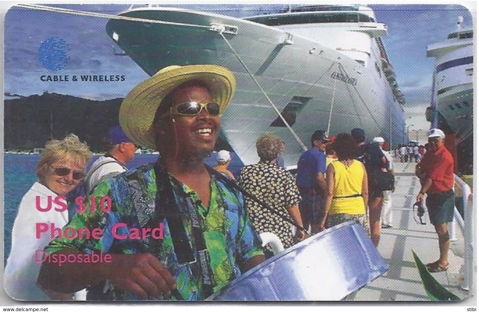 BRITISH VIRGIN ISLANDS - MAN DRUMS CRUISESHIP - BLACK CHIP - Jungferninseln (Virgin I.)