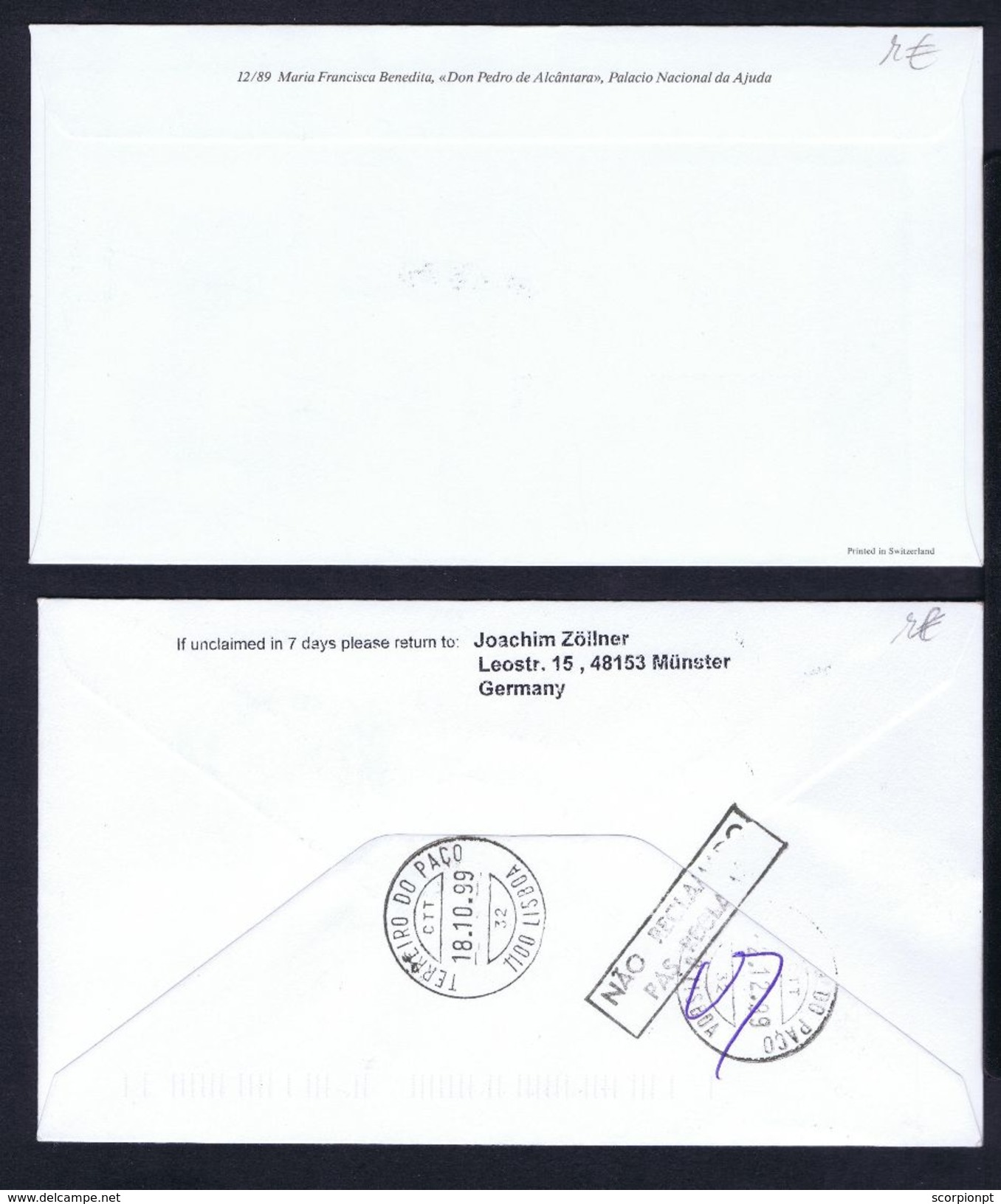 Sp4966 NATIONS UNIS UNICEF Architecture Arts Flags Fdc UNITED NATIONS NY Drapeaux 1989+1999 PORTUGAL (3 Itens) - Cartas & Documentos