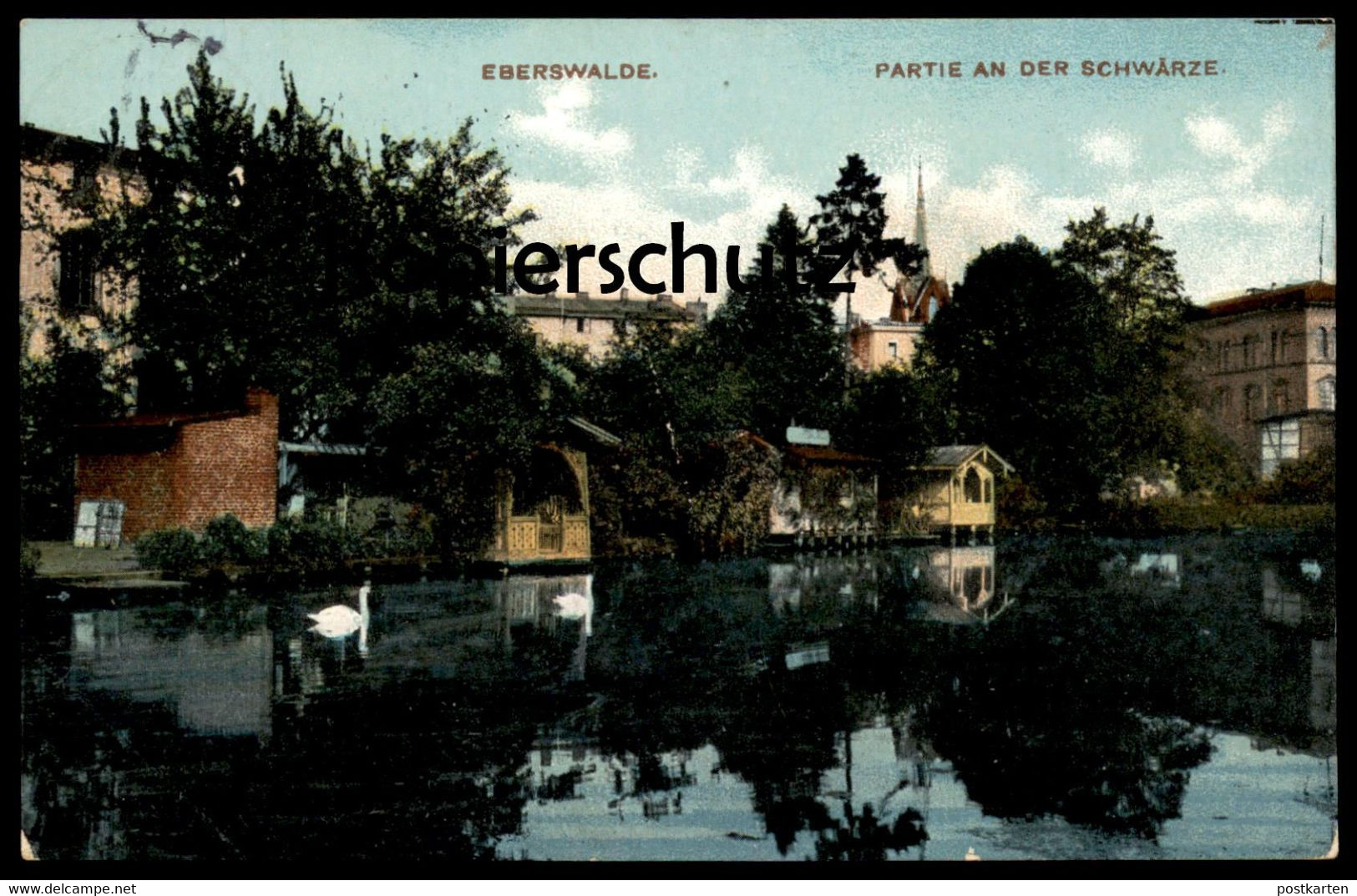 ALTE POSTKARTE EBERSWALDE PARTIE AN DER SCHWÄRZE AK Ansichtskarte Cpa Postcard - Eberswalde