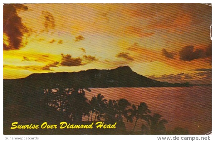 Hawaii Sunrise Over Diamond Head 1961 - Oahu