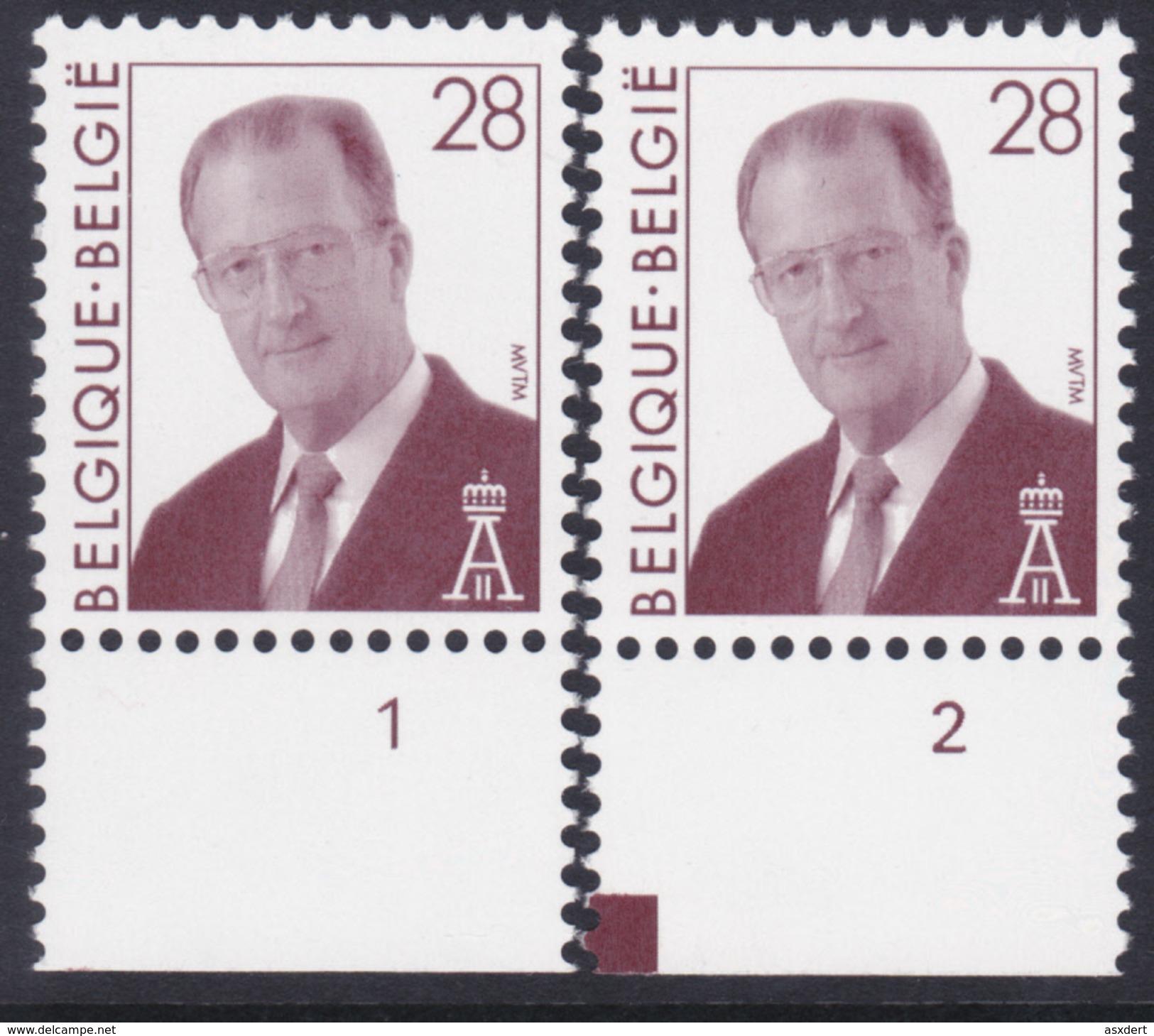 Albert II 2661 ** Pl. 1- 2  / Type MVTM - 1991-2000