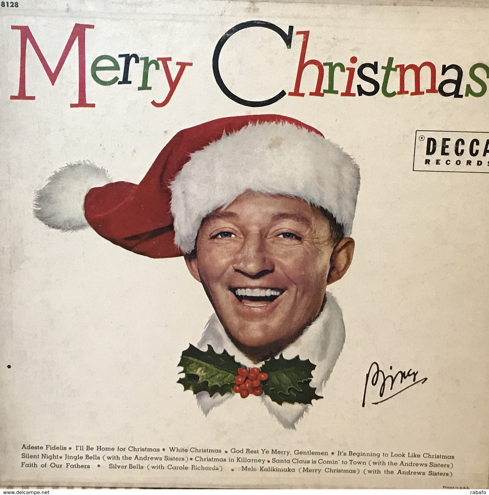 LP Navideño De Bing Crosby Año 1955 Edición Uruguaya - Chants De Noel