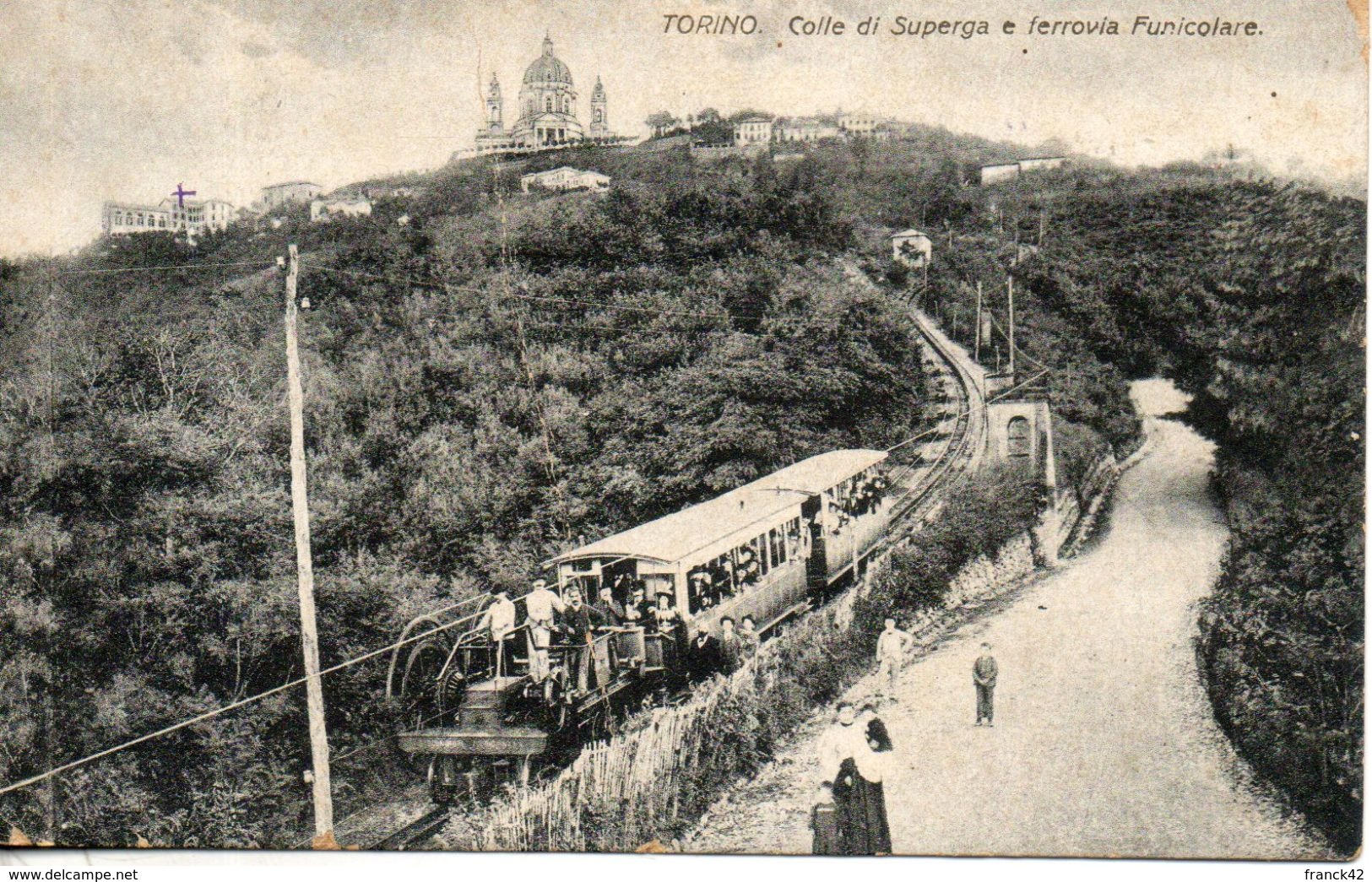 Italie. Torino. Colle Di Superga E Ferrovia Funicolare. Pliure - Transport